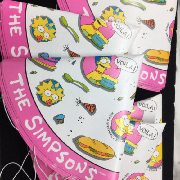 THE SIMPSONS BIRTHDAY PARTY FAVORS for 26,  New from Open Pkgs. Hats, Blowouts - Picture 5 of 6